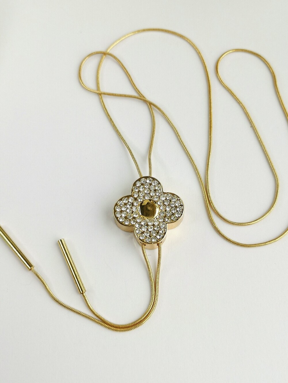 NWT Lariat Flower Necklace Adjustable Reversible